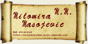 Milomira Mašojević vizit kartica